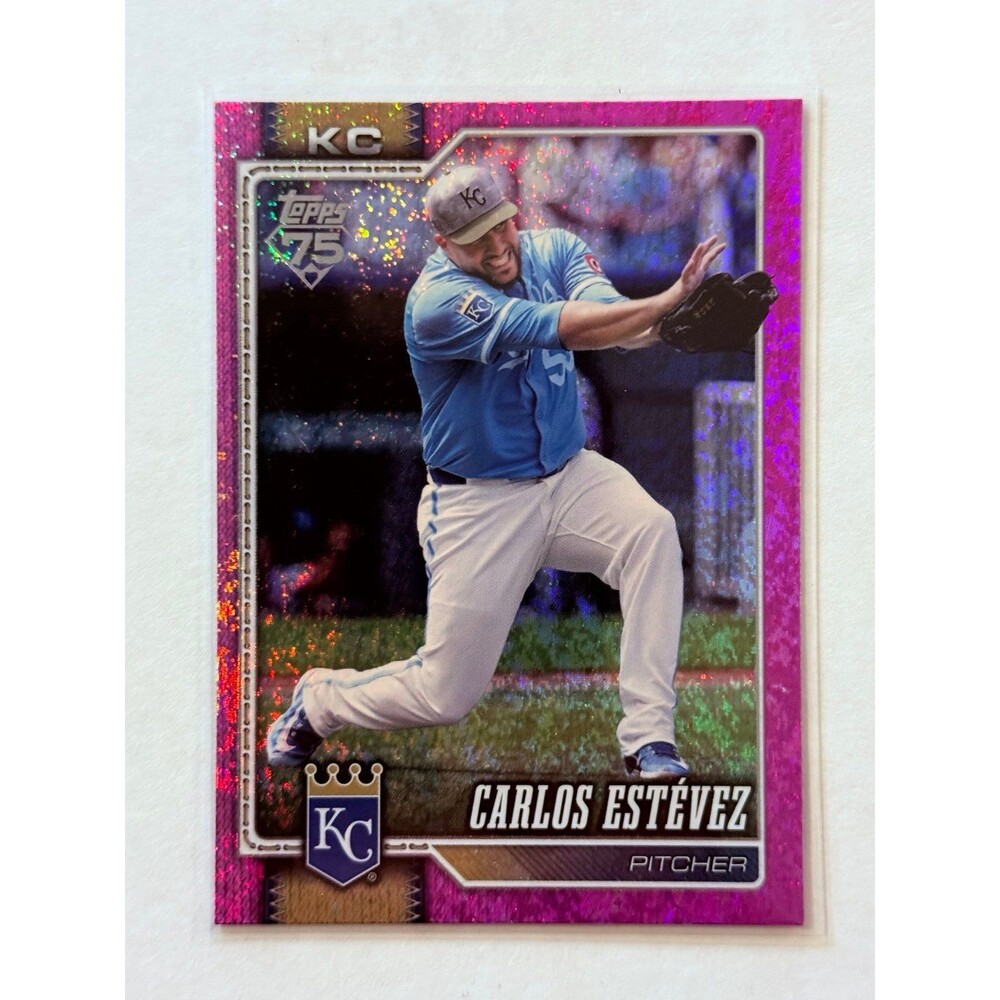 2026 Topps Series 1 Pink Confetti #234 Carlos Estévez Royals SP